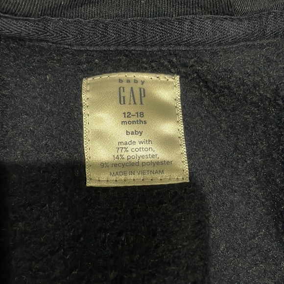 Used | GAP | 12-18 months | jacket fleece | navy blue | like new - Picture 3 of 3